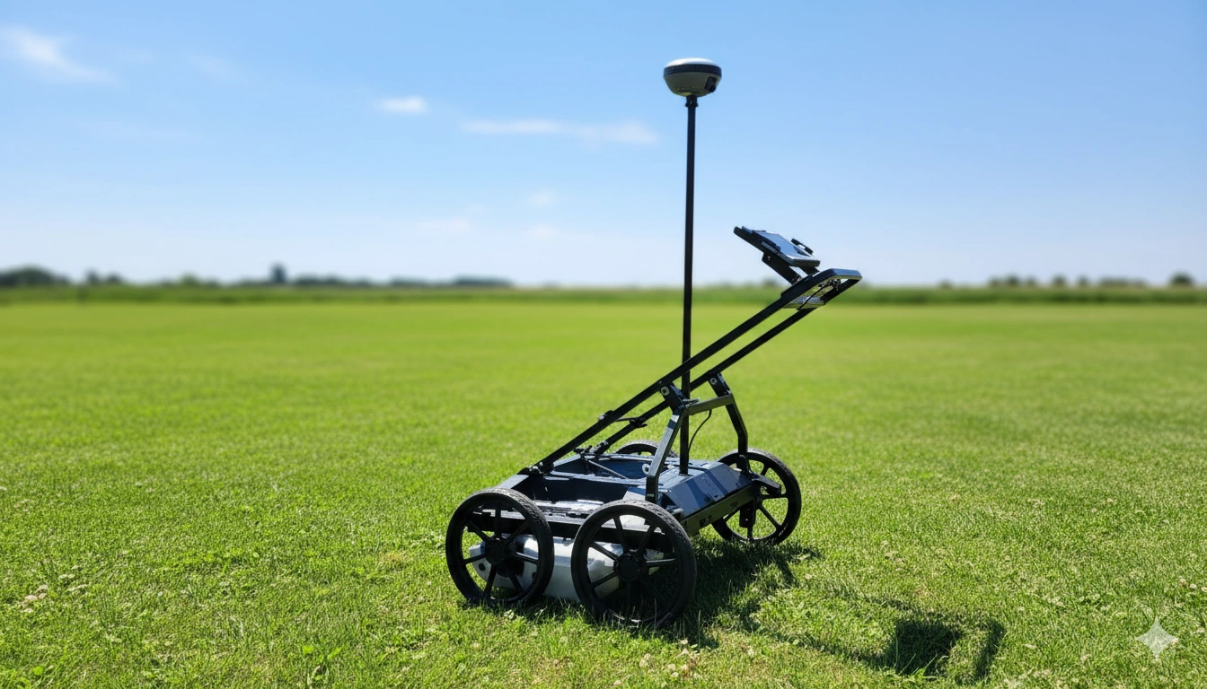 Empresa Geofisik realizando trabajos de georradar