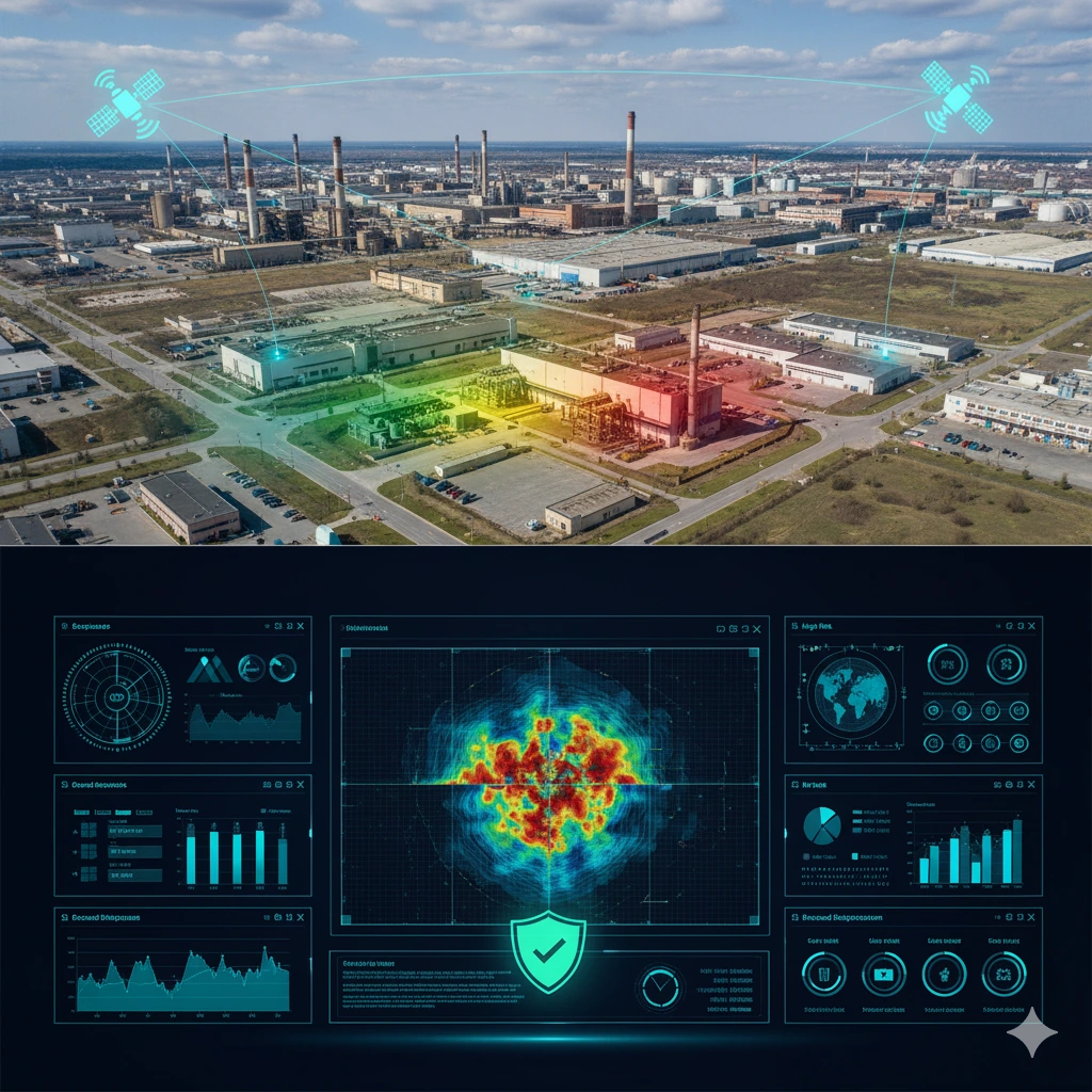 Caso de éxito: Cómo la interferometría InSAR detectó subsidencia temprana en un complejo industrial