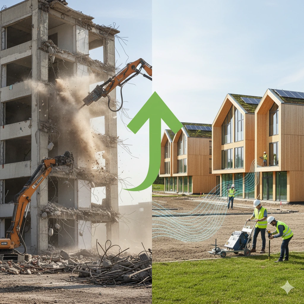 Métodos destructivos vs. no destructivos: Ventajas de la geofísica en la construcción sostenible