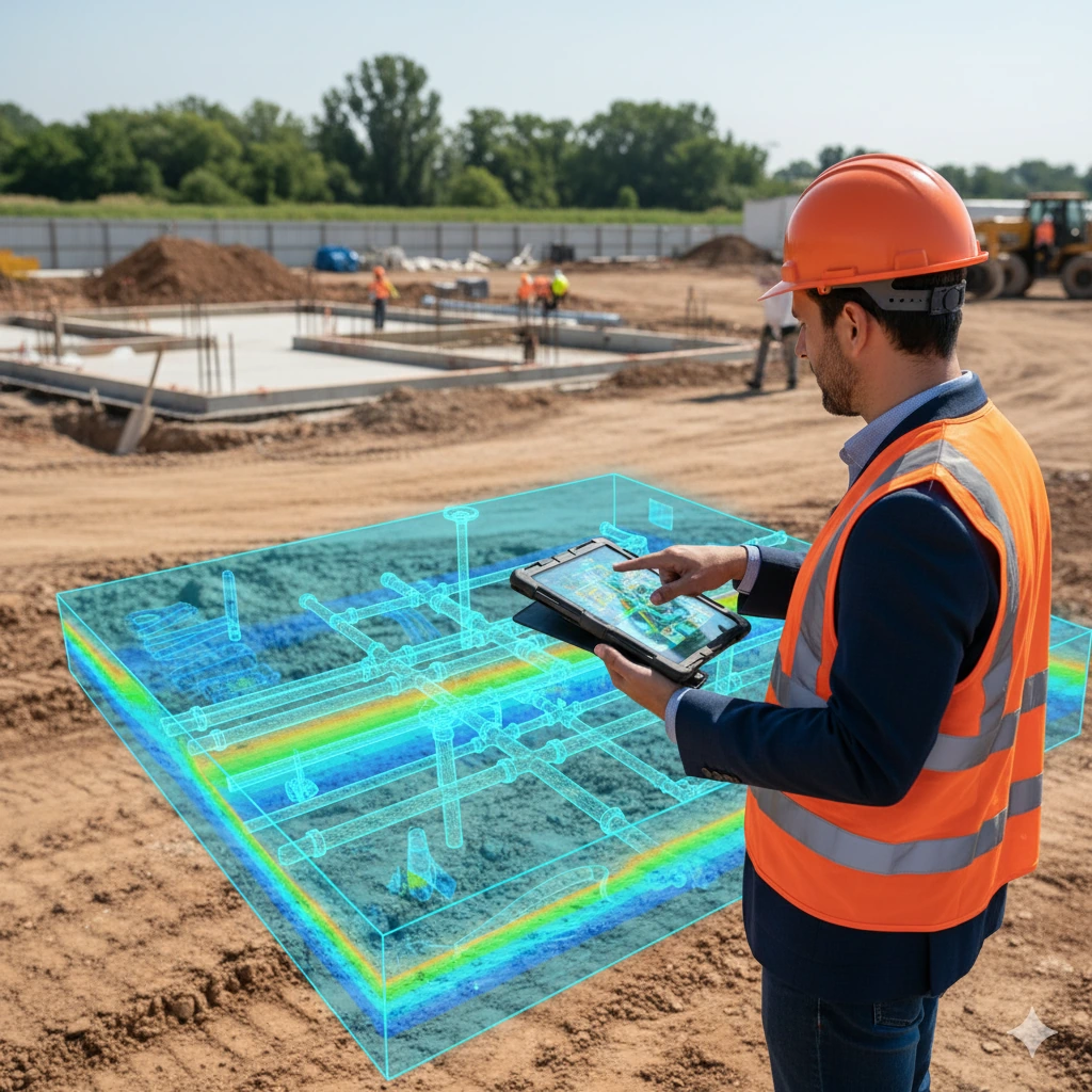 Realidad aumentada en campo: Visualización 3D de estructuras subterráneas in situ